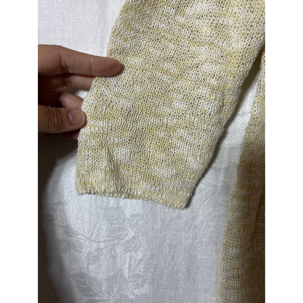 PureJill J Jill Sweater Small Beige Open Knit Cotton Asymmetric - Picture 3 of 10